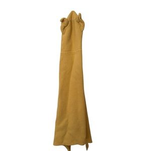Crate & Barrel Cotton Toddler Kids Hooded Ear Towel Mustard Yellow Wrap Robe